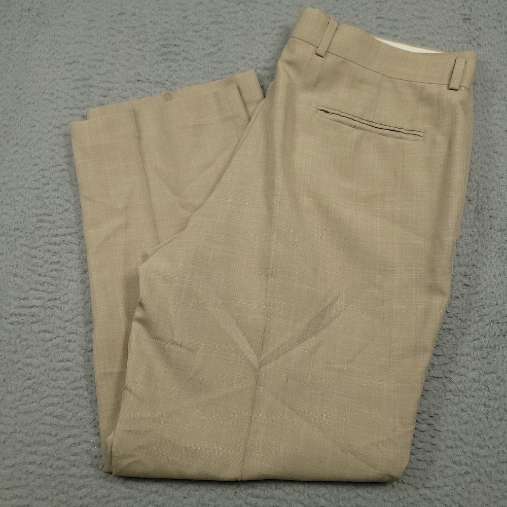 Stafford Essentials Mens 38x29 (36x29) Classic Fit Beige Dress Pants‎ Polyester